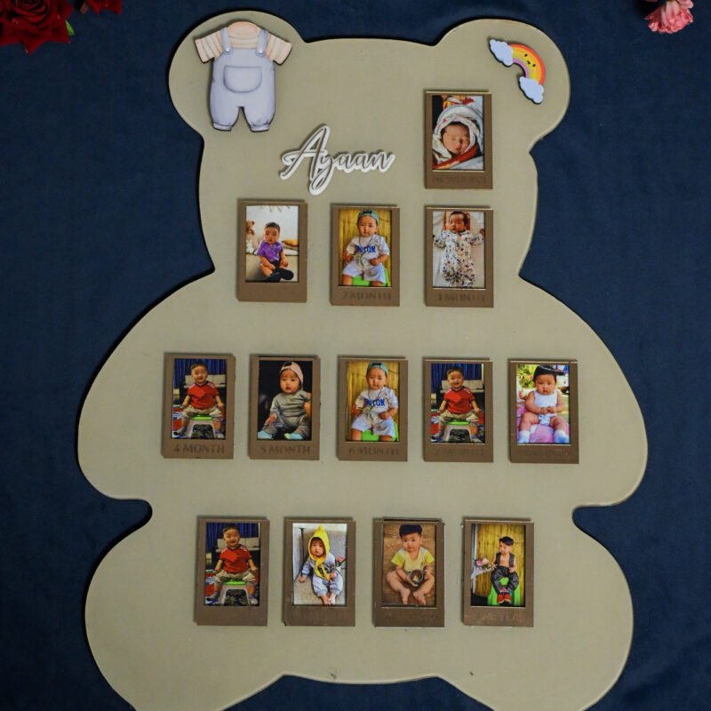 Baby Photo Board-Teddy Shape